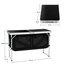 Skladací kempingový stôl s organizérom, 120 cm, hliník/MDF, KEPI TYP 3