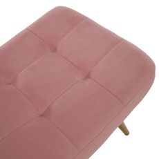 KONDELA Haben kreslo s podnožou ružová (Velvet) / čierna
