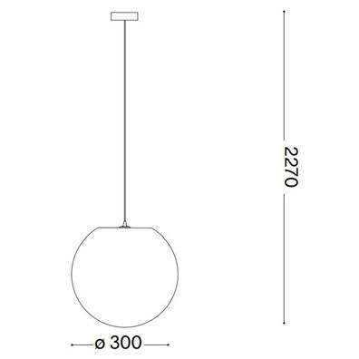 Ideal Lux - Luster na lanku CARTA 1xE27/25W/230V pr. 30 cm biela